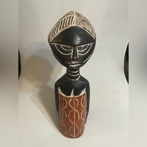 Hand-carved African woman statue from Ghana tribal Sculpture wooden decor art